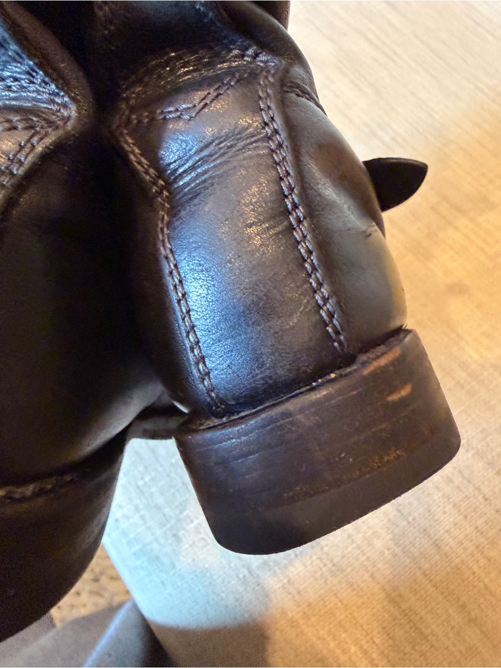 rag & bone Black Leather Combat Moto Boots - Picture 8 of 10